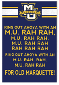 KH Sports Fan Marquette Golden Eagles 35x24 Fight Song Sign