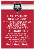 KH Sports Fan New Mexico Lobos 35x24 Fight Song Sign