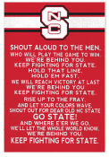 KH Sports Fan NC State Wolfpack 34x23 Fight Song Sign