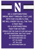 KH Sports Fan Northwestern Wildcats 35x24 Fight Song Sign