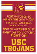 KH Sports Fan USC Trojans 34x23 Fight Song Sign