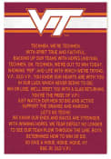 KH Sports Fan Virginia Tech Hokies 35x24 Fight Song Sign