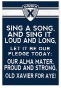 KH Sports Fan Xavier Musketeers 35x24 Fight Song Sign