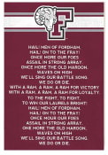 KH Sports Fan Fordham Rams 35x24 Fight Song Sign