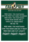 KH Sports Fan Cal Poly Mustangs 35x24 Fight Song Sign