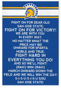 KH Sports Fan San Jose State Spartans 35x24 Fight Song Sign