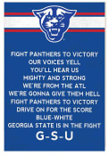 KH Sports Fan Georgia State Panthers 35x24 Fight Song Sign