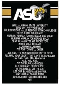 KH Sports Fan Alabama State Hornets 35x24 Fight Song Sign