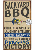 KH Sports Fan Drexel Dragons 11x20 Indoor Outdoor BBQ Sign
