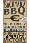 KH Sports Fan Emporia State Hornets 11x20 Indoor Outdoor BBQ Sign