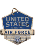 KH Sports Fan Air Force Rustic Badge Logo Sign