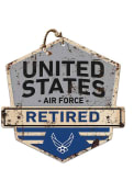 KH Sports Fan Air Force Rustic Badge Retired Sign
