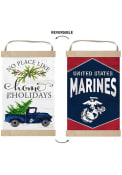 KH Sports Fan Marine Corps Home for Christmas Reversible Banner Sign