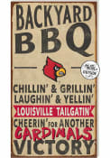 KH Sports Fan Louisville Cardinals 11x20 Indoor Outdoor BBQ Sign