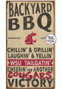 KH Sports Fan Washington State Cougars 11x20 Indoor Outdoor BBQ Sign