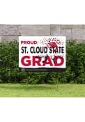 St Cloud State Huskies 18x24 Proud Grad Logo Yard Sign