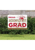 Jacksonville State Gamecocks 18x24 Proud Grad Logo Yard Sign
