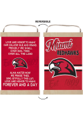 KH Sports Fan Miami RedHawks Fight Song Reversible Banner Sign