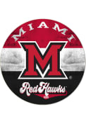 KH Sports Fan Miami RedHawks 20x20 Retro Multi Color Circle Sign