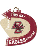 KH Sports Fan Boston College Eagles This Way Arrow Sign