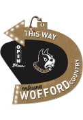 KH Sports Fan Wofford Terriers This Way Arrow Sign