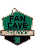 KH Sports Fan Slippery Rock Fan Cave Rustic Badge Sign