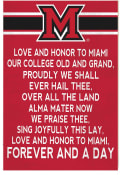 KH Sports Fan Miami RedHawks 35x24 Fight Song Sign