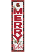 KH Sports Fan Cornell Big Red 11x46 Merry Christmas Leaning Sign