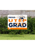 UTEP Miners 18x24 Proud Grad Logo Yard Sign