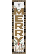 KH Sports Fan Wofford Terriers 12x48 Merry Christmas Leaning Sign