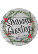 KH Sports Fan Pennsylvania Quakers 20x20 Weathered Seasons Greetings Sign