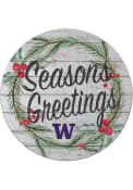 KH Sports Fan Washington Huskies 20x20 Weathered Seasons Greetings Sign