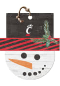 White Cincinnati Bearcats Large Snowman Sign