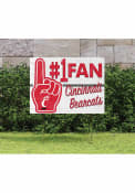 Red Cincinnati Bearcats 18x24 Fan Yard Sign