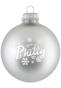 Philadelphia Snowflakes Glass Ball Ornament