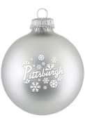 Pittsburgh Snowflakes Glass Ball Ornament