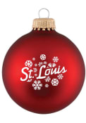 St Louis State Outline Glass Ball Ornament