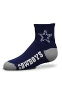 Dallas Cowboys Youth Navy Blue Logo Name Navy Quarter Socks