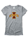 Iowa State Cyclones Girls Grey Glitzy T-Shirt