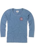 Chicago Cubs Womens Midland Blue Scoop Neck Tee