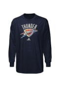 Oklahoma City Thunder Boys Navy Blue Primary Logo T-Shirt