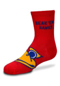 Kansas Jayhawks Baby Beak Em Quarter Socks - Red
