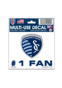 Sporting Kansas City 3x4 Multi-Use Fan Auto Decal - Navy Blue