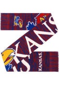 Kansas Jayhawks Big Logo Colorblend Scarf - Blue