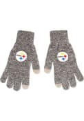 Pittsburgh Steelers Grey Knit Gloves - Black