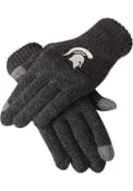 Michigan State Spartans Charcoal Gray Gloves - Grey