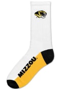 Missouri Tigers Color Block Crew Socks - White