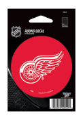 Detroit Red Wings 3x3 Round Auto Decal - Red