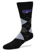 K-State Wildcats ACRYLIC ARGYLE Argyle Socks - Black