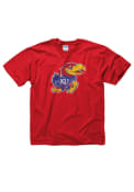 Kansas Jayhawks Youth Red Distressed T-Shirt